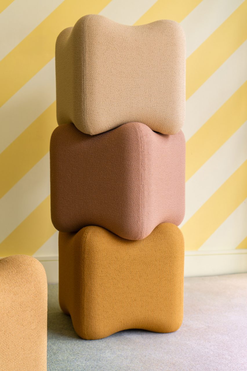Colourful stackable stools