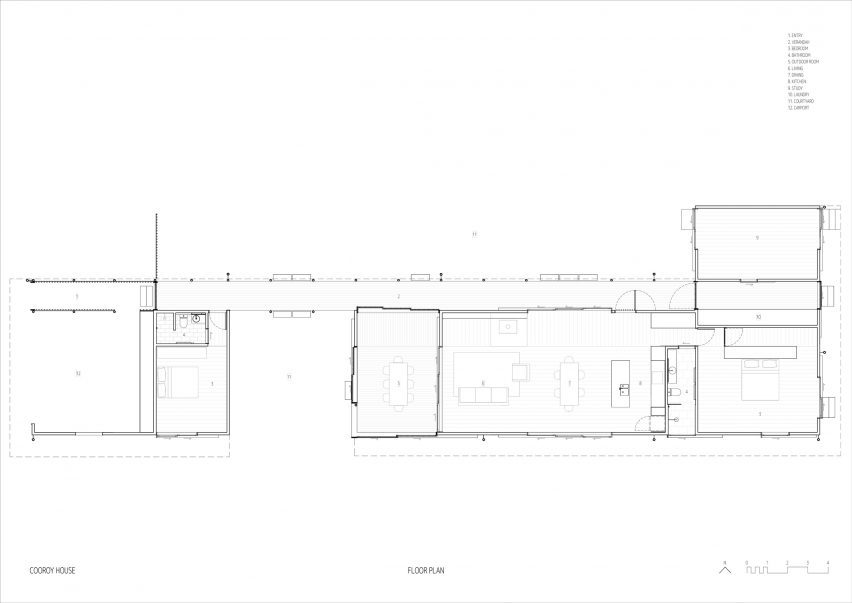 Floor plan of Cooroy House by Henry Bennett and Dan Wilson
