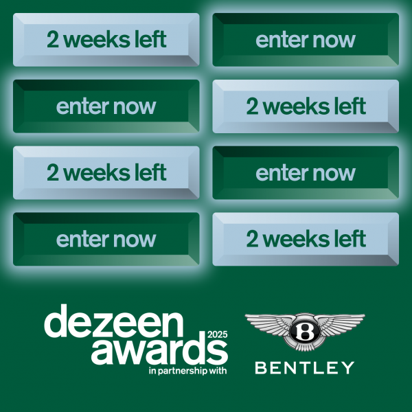 Two weeks left to enter Dezeen Awards