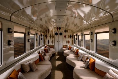 Bar carriage on Italian train