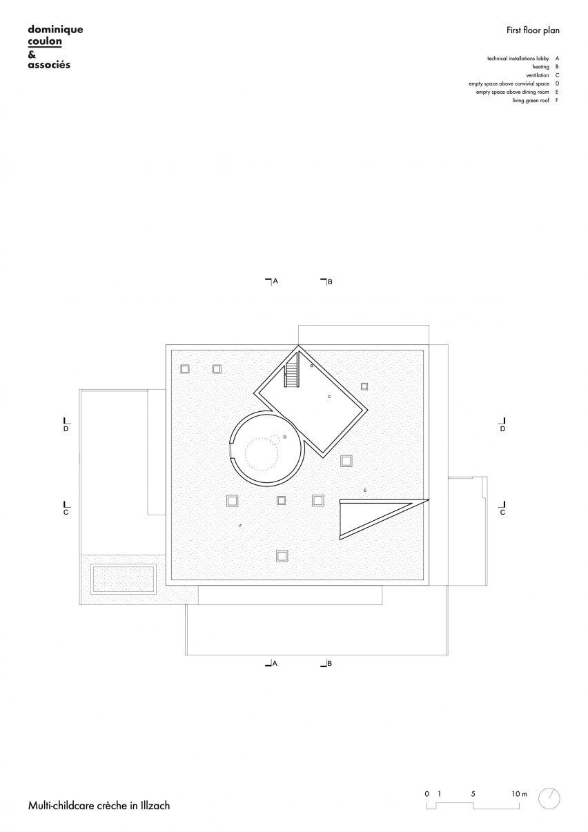 Plan of Multi-childcare Crèche by Dominique Coulon & Associés