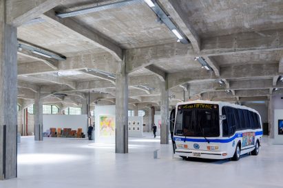Interior of exhibition space at Fenix by Bureau Polderman