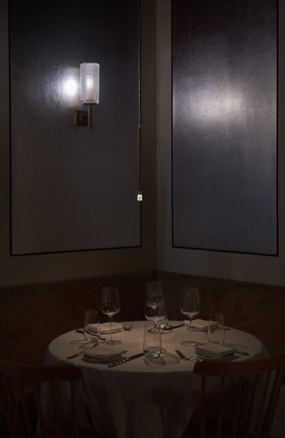 Light pendant hanging from ceiling