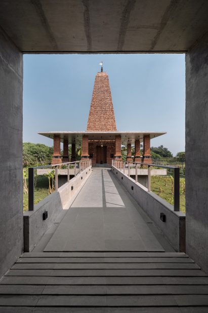 Elevated temple in India