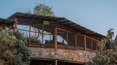 Exterior of Gaushala dairy facility by Studio Saar
