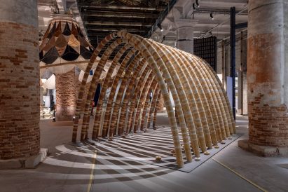 Elephant dung arches at the Venice Architecture Biennale