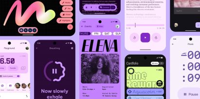 Material 3 Expressive composite image showing lots of different app examples