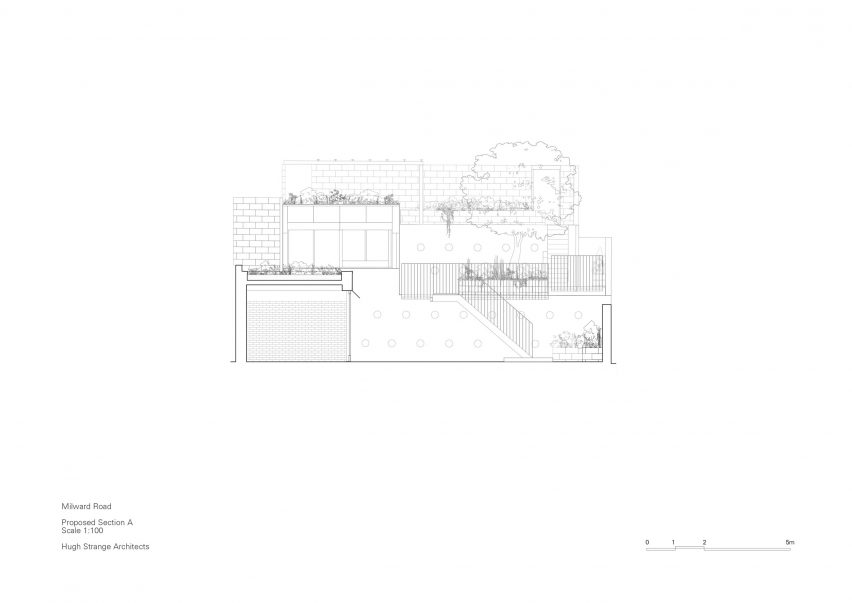Section of Hastings House by Hugh Strange Architects