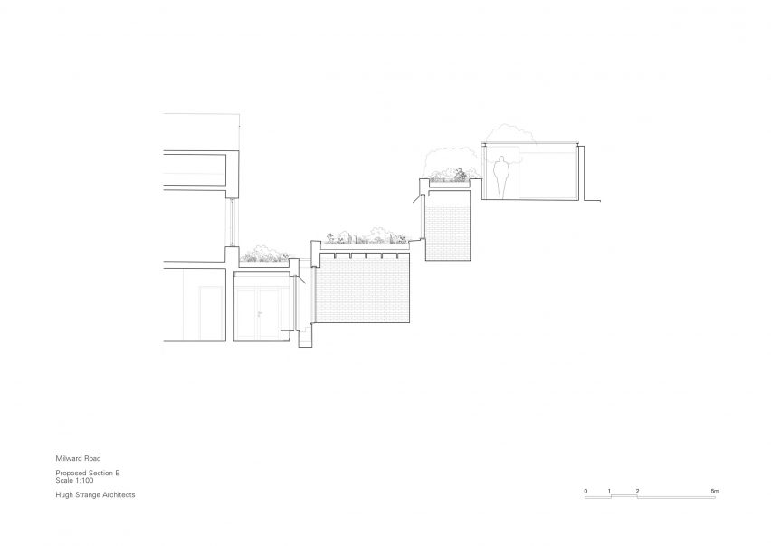 Section of Hastings House by Hugh Strange Architects