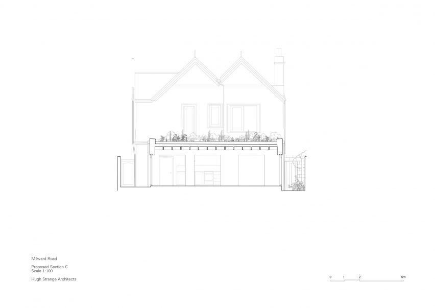Section of Hastings House by Hugh Strange Architects