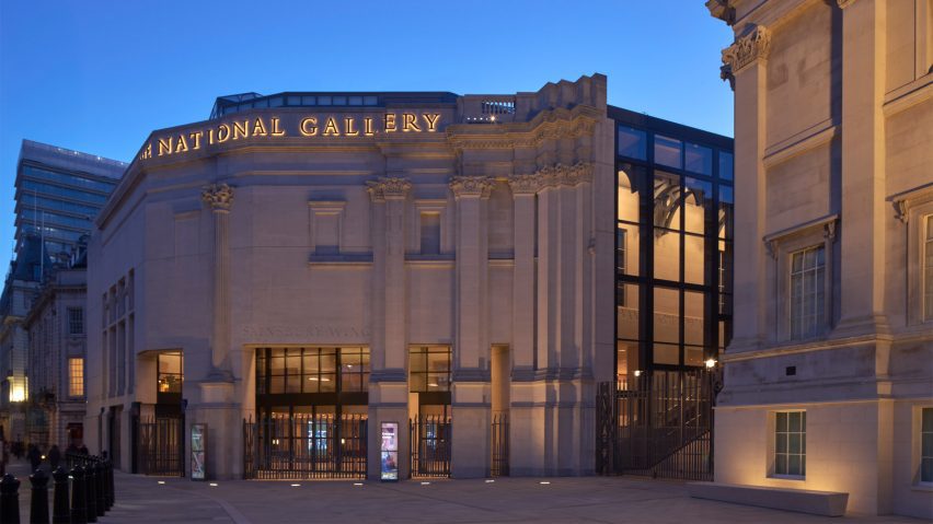 Exterior of the Sainsbury Wing renovation by Selldorf Architects at London's National Gallery