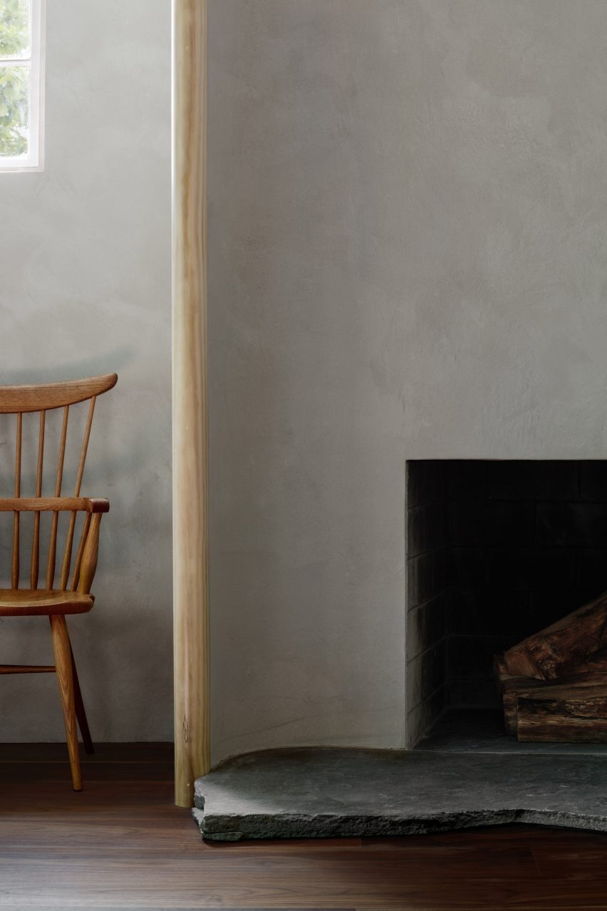 A fireplace