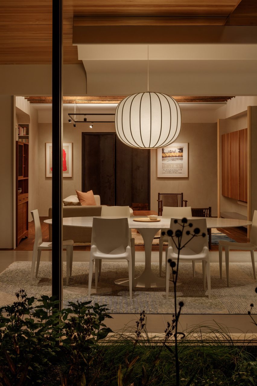 House centered around private meadow in Washington DC