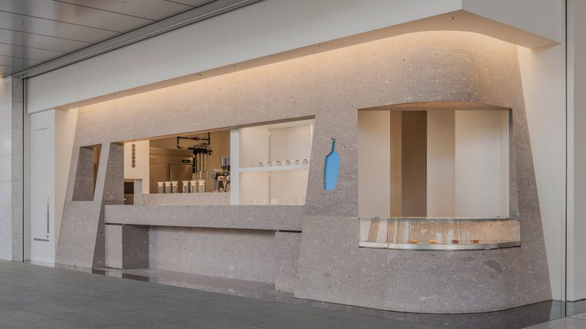 Blue Bottle Coffee cafe made from stone