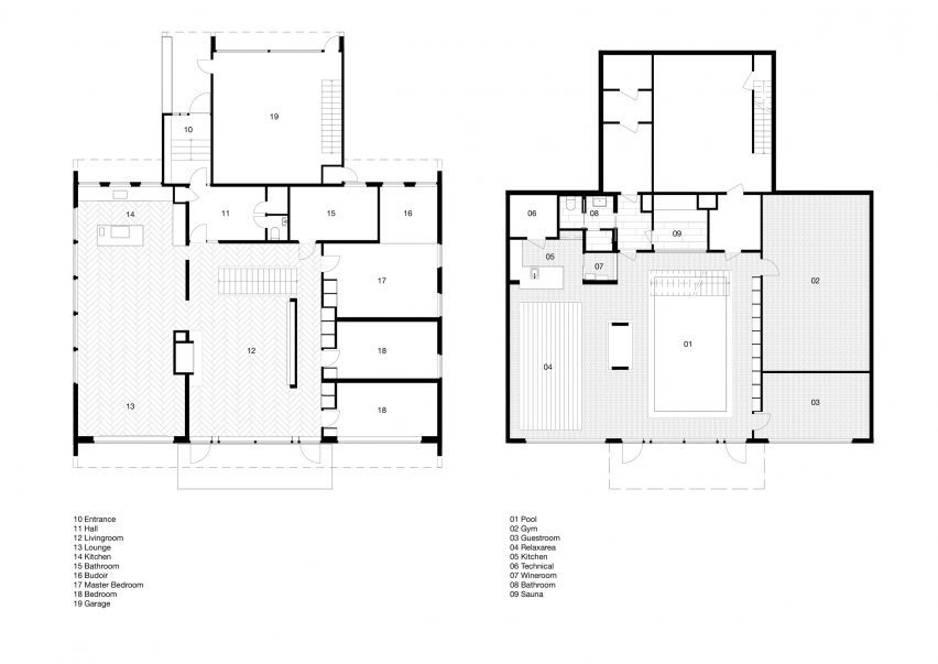Plans of Villa by the River by In Praise of Shadows