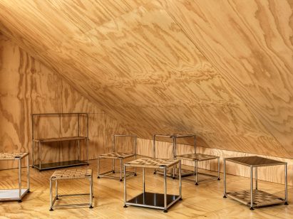 Danish paper cord furniture on steel frame