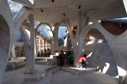 Interior view of reading space by Kong Xiangwei Studio
