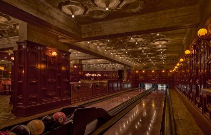 Bowling alley at Lafayette hotel