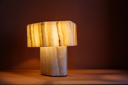 Lamp made from onyx