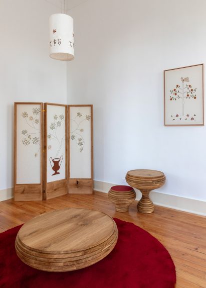 Furniture made from wine-barrel wood