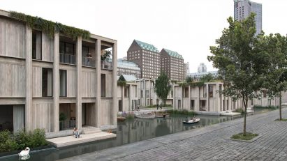 Rotterdam floating houses with boats plans