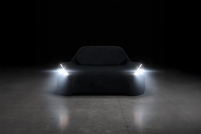 Seat with headlights