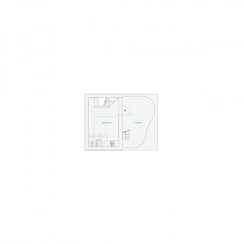 Plan of Nakano House by Suzuko Yamada Architects
