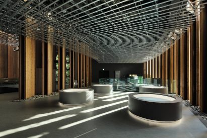 Exhibition space within the Japan Pavilion at Expo 2025 Osaka