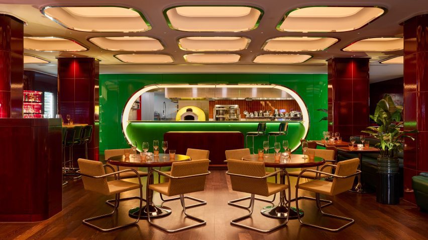 Green kitchen at Town restaurant
