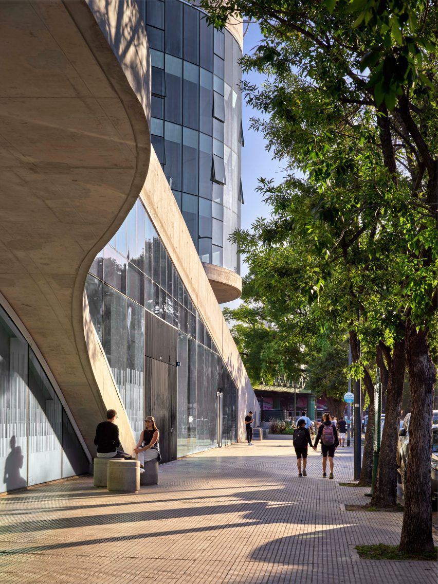 Base of converted parking garage by ODA
