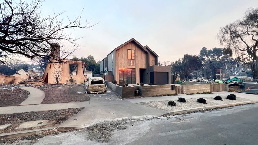 A house designed by Greg Chasen that survived the Palisades fire