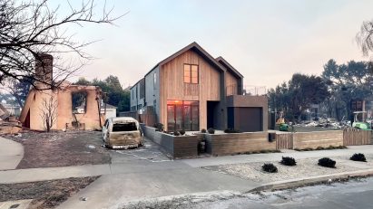 A house designed by Greg Chasen that survived the Palisades fire