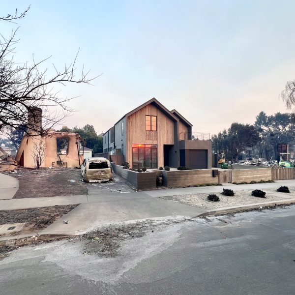A house designed by Greg Chasen that survived the Palisades fire