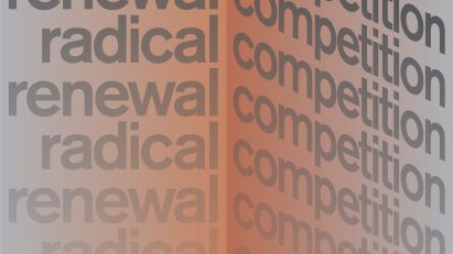 Graphic identity of Dezeen and Bentley's Radical Renewal Competition