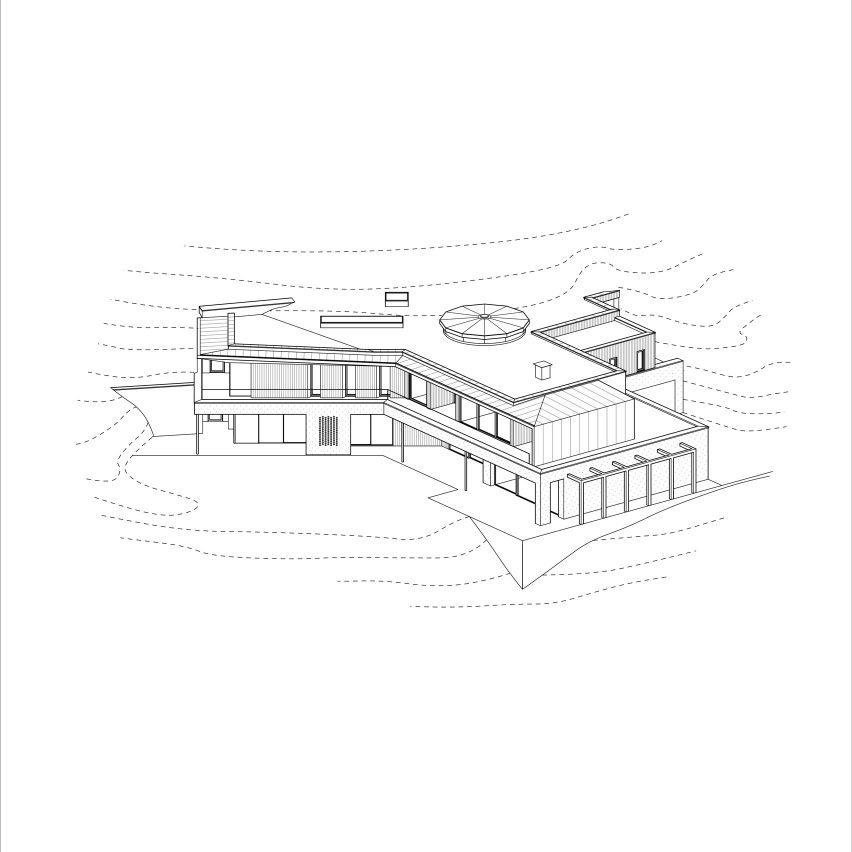 Isometric diagram, Two-Family House by Rundell Associates