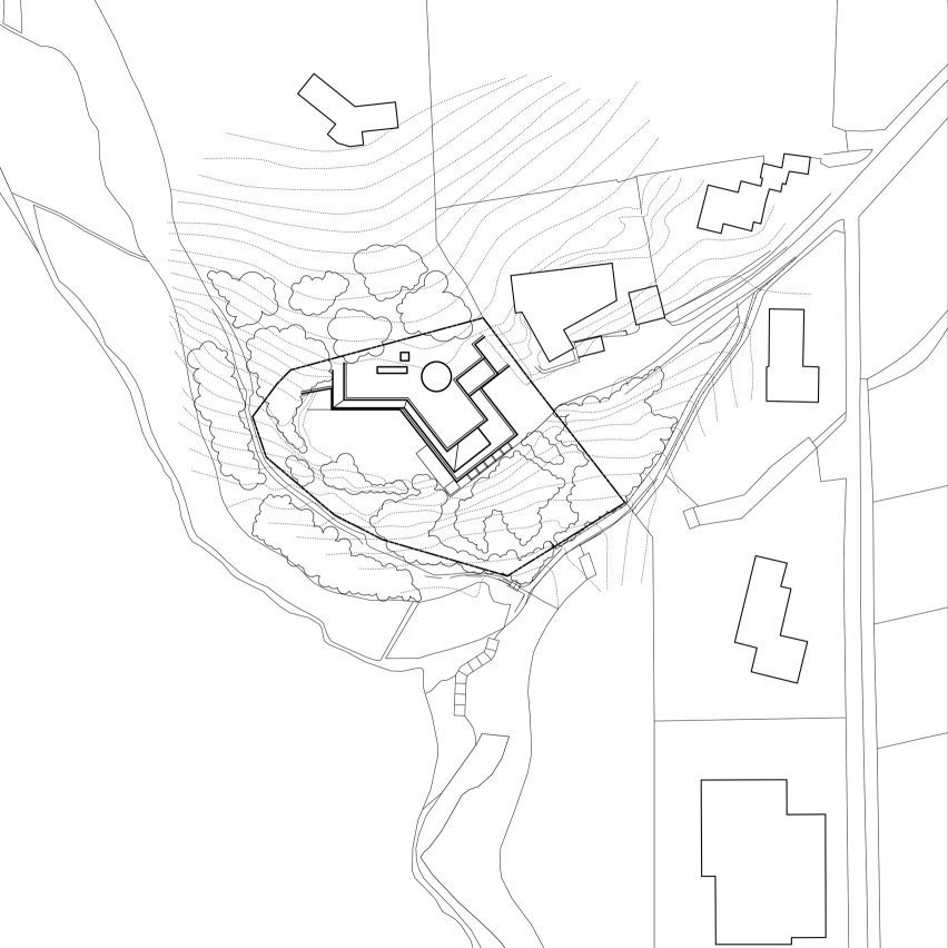 Site plan, Two-Family House by Rundell Associates