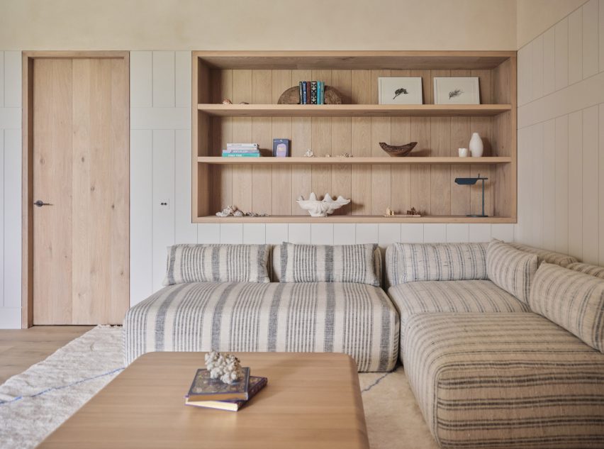 Lounge sofa in Two-Family House by Rundell Associates