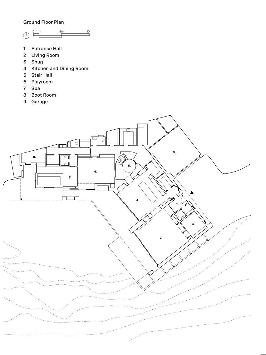 Ground floor plan, Two-Family House by Rundell Associates