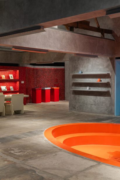 Conversation pit in Jakarta outpost of Space Available by Sidarta and Sandaja and Andika Wahyu