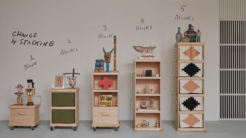 Stakko Chunks and Blocks by Postalco at Karimoku Research Centre