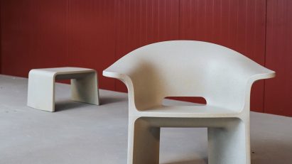 Chair and stool from Loope by Studio Rygalik