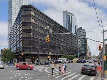 Existing black-clad office building