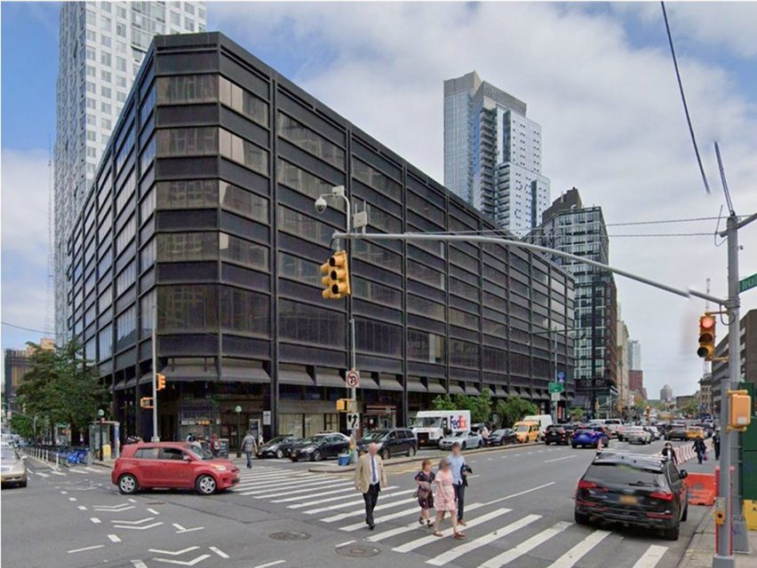 Existing black-clad office building