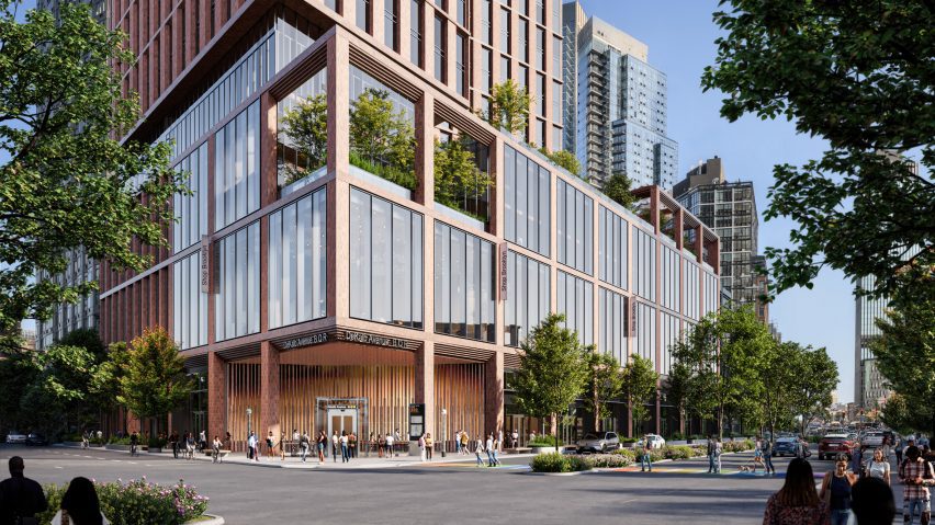 Ground floor proposed TenBerke skyscraper Brooklyn