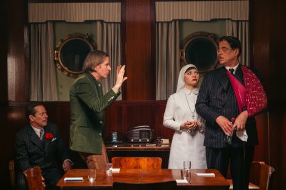 Director Wes Anderson on set of The Phoenician Scheme