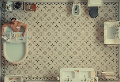 Bathroom with tiled floor