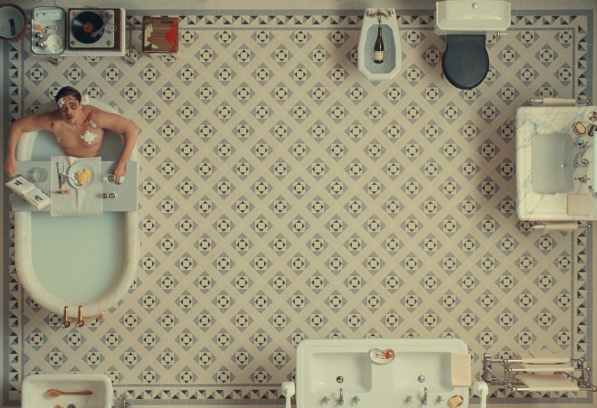 Bathroom with tiled floor