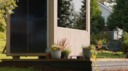 Solar-powered sauna