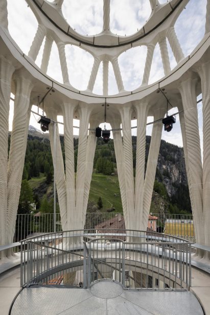 Performance space at Tor Alva (White Tower) in Mulegns