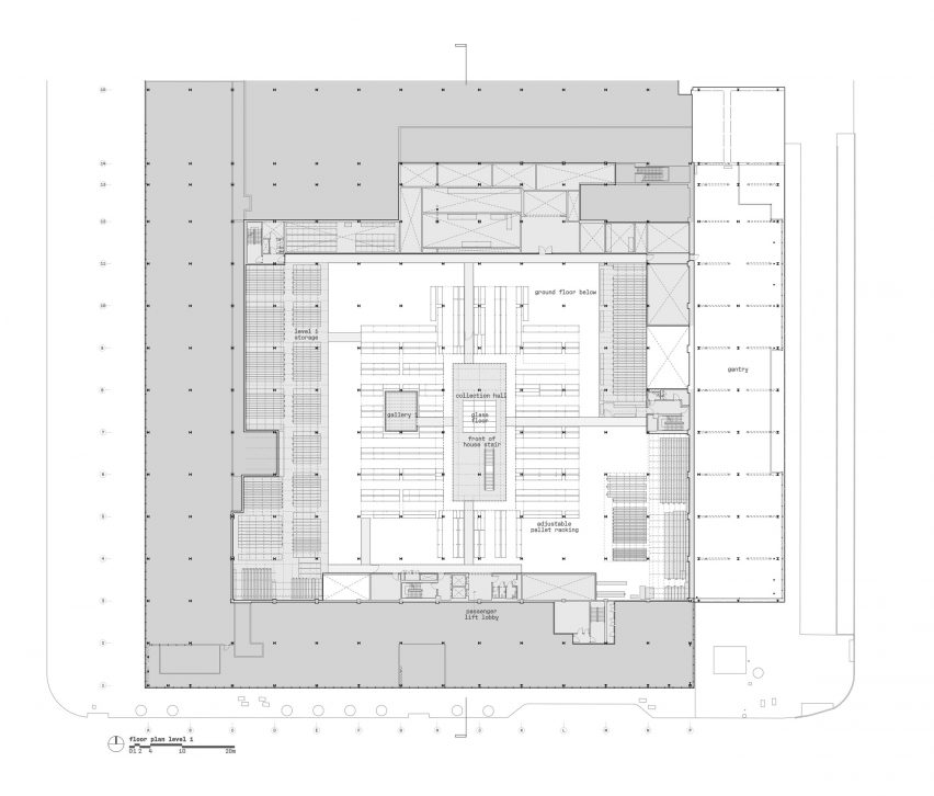 Plan of V&A East Storehouse by Diller Scofidio + Renfro
